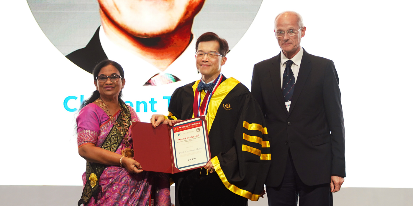 Professor Clement Tham honoured as ‘EyeCon’ in ophthalmology